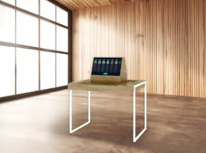 GC-F3 // Lift + Learn table w/ 2 Flower Displays