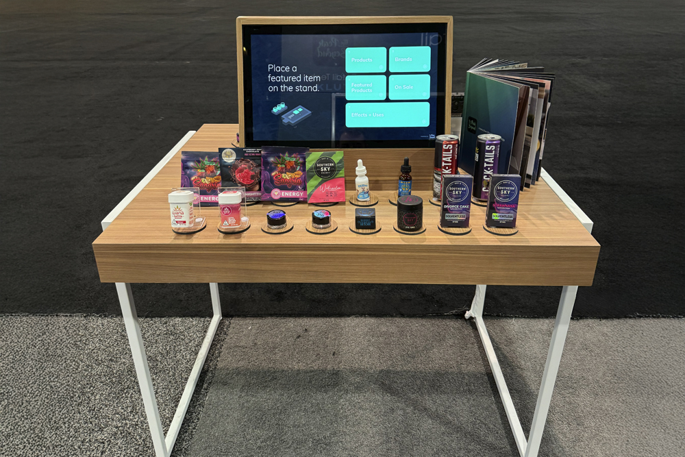 interactive cannabis kiosks by the peak beyond and green cloud