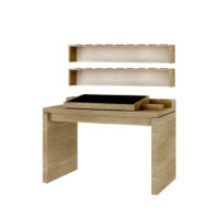 Category Station Table (w/ wood parson leg & 3 shelves)