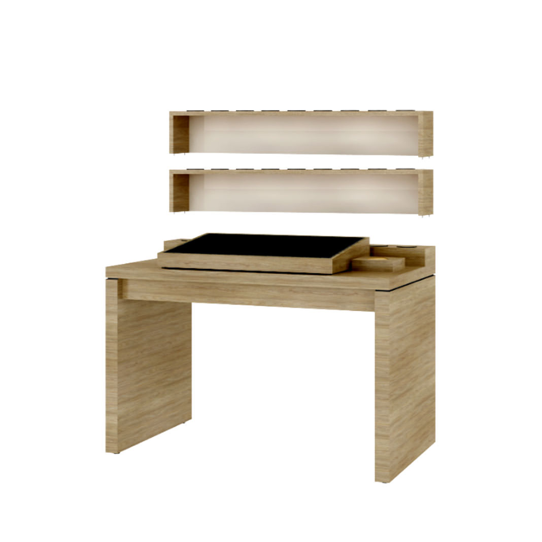 TPB - 03 - Pick & Place Table (w/ wood parson leg and 3 shelves)